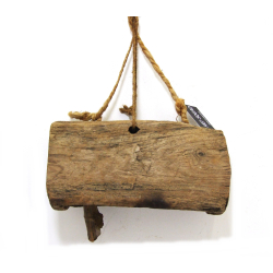 Dzwonek pasterski drewniany Vintage na sznurze XXL